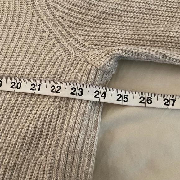 Alfani Taupe Cowl Neck Sweater with Button Accents - Picture 3 of 10